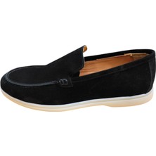 King Shoes Siyah Süet Lofer Ayakkabı