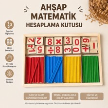 Bloomin Montessori Ahşap Matematik Çubukları & Hesaplama Kutusu Etkinlik
