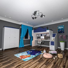 Klasik Masalı Ranza ve 3 Kapılı Gardrop Suntalam