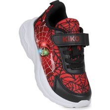 Kiko Kids Spider Işıklı Cırtlı Faylon Taban Erkek Çocuk Spor Ayakkabı