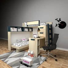 Allium Katlanabilir Yataklı Ranza Mdf
