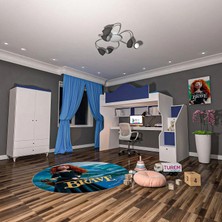 Klasik Masalı Ranza ve 2 Kapılı Gardrop Suntalam