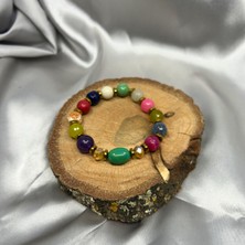 Suerte Accessories Ametist Havlit Mercan Pembe Kuvars Zebercet Firuze Sitrin Hematit Doğal Taş El Yapımı Özel Tasarım Bileklik