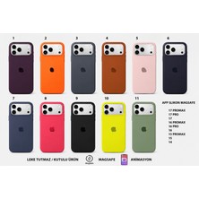 Azurtech iPhone Uyumlu Magsafe Destekli Premium Sıvı Silikon Kılıf – Kamera Korumalı Leke Tutmaz Soft Case