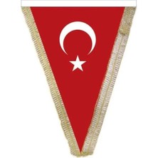 Buket Bayrakçılık Buket BKT-137 15X22.5 Üçgen Simli Masa Bayrağı