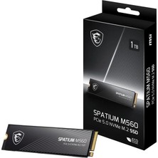 MSI Msı 1tb Spatıum M560 10200- 8400MB/S M2 Nvme Gen5 Disk