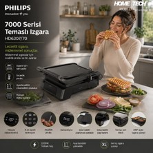 Philips HD6307/70 7000 Serisi Izgara ve Tost Makinesi, Hassas Dijital Kontrol, Izgara Için Tam Açılı