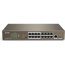 Tenda 16PORT Poe 150W 10/100 1-Sfp Yönetilemez Switch TEF1118P-16-150W
