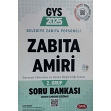 Data Yayınları 2025 Belediye Zabıta Personeli Zabıta Amiri 2. Grup Soru Bankası