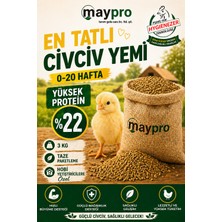 Civciv Yemi 3 Kg, Hızlı Büyüme %22 Protein Granül Yem, 0-20 Hafta Başlangıç Yemi