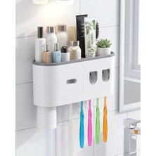 Ethab Ticaret Banyo Organizer Diş Fırçası Tutucu Çift Dispenserli Raflı Çekmeceli - GL002V-7MRZS9