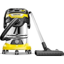 Tech Butiq Islak ve Kuru Süpürge WD6PSV-30/6/22/T, Üfleme Fonksiyonu, 1300W, 30 Litre Paslanmaz Çelik Hazn, 2.2 Metre Hortum, Priz, Alet Hortumu, Adaptör, Zemin ve Derz Başlığı Dahil, Siyah/sarı