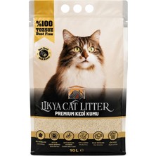 Likya Cat Litter Premium Kedi Kumu 10 L %100 Tozsuz Bentonit Hızlı Topaklanan Koku Kontrolü