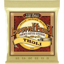 Die Grup Ernie Ball Earthwood Light 80/20 Bronze Akustik Gitar Telleri - 11-52 Gauge