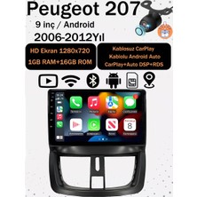 Conio Peugeot 207 2006-2012 Yıl 9 Inç Ekran 1gb Ram 16GB Rom Android 14 Kablosuz Carplay Kamera Navigasyon