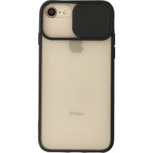 Semeglbl Newface Iphone 7 Kılıf Palm Buzlu Kamera Sürgülü Silikon - Siyah