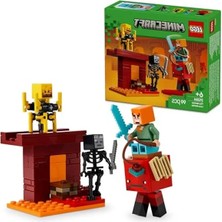 LEGO Minecraft Nether Lav Savaşı 21266 – Çocuklar Için Alex Figürü, Yaratıklar, Wither Skeleton, Kılıç ve Döndürülen Blaze Içeren Yapım Seti, 6 Yaş ve Üzeri Kız ve Erkekler Için Doğum Günü Hediyesi