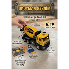 Sesli ve Işıklı 1:28 Ölçekli Metal Mikser Kamyonu, Simüle Kum Hediyeli