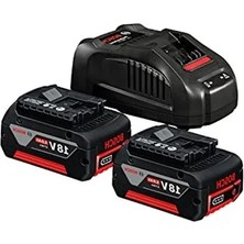 Aydogan's 18 Volt Akü Şarj Cihazı Seti, 2 x 5,0 Ah Li-Ion Akü ile Hızlı Şarj Imkanı