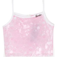Barbie Pembe Kız Çocuk Payetli Bluz BRB6SG-BLZ6533