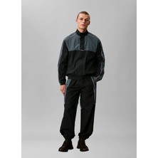Calvin Klein Jeans Siyah Erkek Dik Rahat Blok Ceket LVGMS6J402ZGU Siyah Ceket