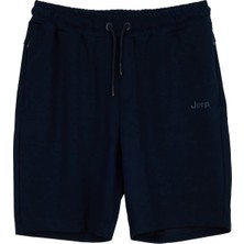 Jeep Lacivert Erkek Logo Baskılı Sweat Şort J6SM-SHT7494