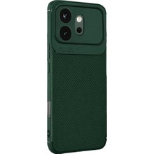TKÇ Mey Ithalat®  Huawei Honor 600 Auto Focus Karbon Kapak - Koyu Yeşil