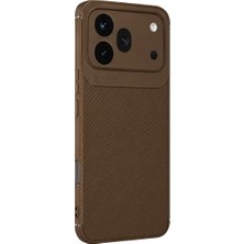 TKÇ Mey Ithalat®  Huawei Honor 600 Pro Auto Focus Karbon Kapak - Kahverengi