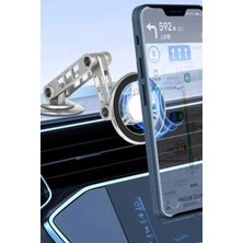 Semeglbl Newface Q50 Yapışlı 360 Derece Ayarlanabilir Manyetik Magsafe Araç Tutucu - Siyah