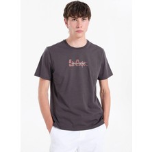 Lee Cooper Antrasit Erkek Regular Fit T-Shirt 262 Lcm 242032 Orak Kahve