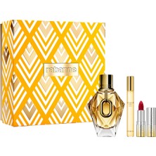 Paco Rabanne Set Million Gold For Her Eau De Parfum 90 ml + 10 ml + Dramalips Shiny Lipstick