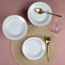 Güral Porselen Soprano 6 Adet 19 cm Çukur Tabak - Gold