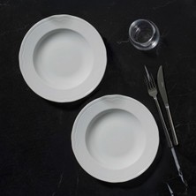 Güral Porselen Venedik 6 Adet 24 Cm Çukur Tabak