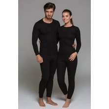 Thermoform Heavy Termal İçlik Takım Nefes Alabilen Kumaş ile Dağcılık İçin Siyah Renk