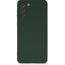 Evolvera Samsung Galaxy S21 Plus Kılıf Nano Içi Kadife Silikon - Koyu Yeşil