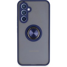 Evolvera Samsung Galaxy A54 5g Kılıf Montreal Yüzüklü Silikon Kapak - Lacivert