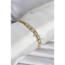 Eco Lounge Xuping Zirkon Taşlı Gold Renk Kadın Bileklik
