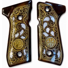 Yücel Av Bayii F 92 Beretta, 16 Lı Italyan Beretta, Yavuz 16 Lı Işlemeli Ahşap Tabanca Kabza Aksesuarı