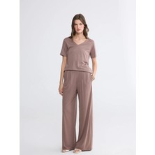 LC Waikiki Beli Lastikli Geniş Paça Kadın Pantolon  (S6)