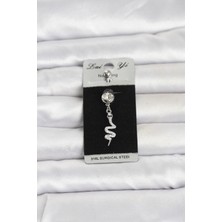 Mercansa 316L Cerrahi Çelik Sallantılı Yılan Model Göbek Piercing