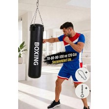 Spor Byfit 100 cm x 30 cm Hazır Dolu Boks Kum Torbası + Tavan Askı Kancası