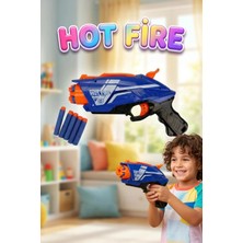 Farbu Oyuncak Hot Fire! 5 Sünger Dart Atabilen 10 Yumuşak Sünger Dartlı 28cm Eğlenceli Oyuncak Dart Atıcı
