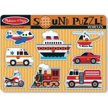 Melissa & Doug Sesli Yapboz - Araçlar