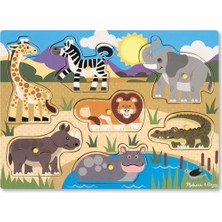 Melissa & Doug Ahşap Tutmalı Yapboz-Safari (Yeni)