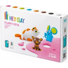 HEY CLAY Hava ile Kuruyan Kil (6'lı kutu) - Sevimli Evcil Hayvanlar (İran Kedisi, Fare, Chihuahua)