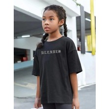 Baskılı T-Shirt - Siyah