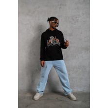 Dankes Baskılı Kapüşonlu Sweat - Siyah