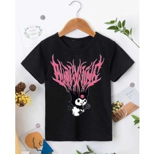 Bisiklet Yaka Baskılı T-Shirt - Siyah