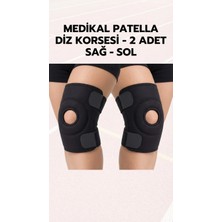 Patella Destekli Sporcu Diz Korsesi Ikili Set - Sağ Sol Çapraz Bağ Menisküs