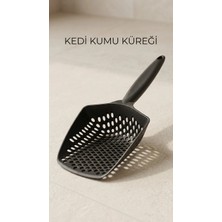 Kedi Kumu Eleme Küreği, Dar Tacaklı ve Ergonomik Tasarımıyla Temizlik Için Uygun